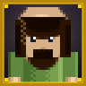 Pixel-art portrait of a child