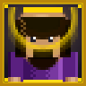 Pixel-art portrait of a king